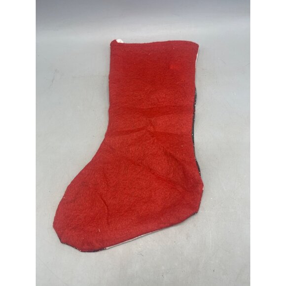 Christmas Noel stocking snowflake red white felt strip 15" READ - Picture 6 of 7